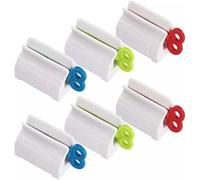 LATRAT Lot de 6 presse-tubes à rouleau pour dentifrice, moutarde, nettoyant pour le visage (rouge, bleu, vert)