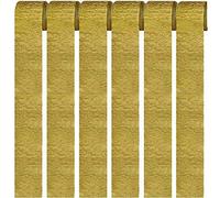 LATRAT Lot de 6 rubans de crêpe de 4,5 cm x 25 m - Papier crépon fait à la main - Papier de bricolage pour décoration de fête de mariage (doré)