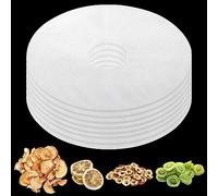 LATRAT Lot de 8 feuilles de déshydrateur rondes en silicone de 33 cm, tapis vapeur réutilisables, film en maille anti-adhésif, tapis déshydrateur de fruits pour sèche-linge à fruits
