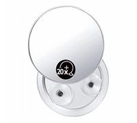 LATRAT Miroir grossissant 20 x 3 x ventouses, miroir rapproché pour des détails précis du maquillage, super grossissement 15 cm rond miroir concave