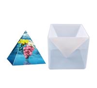 LATRAT Oriental Moule en silicone pyramide pour artisanat en résine, cadre en plastique, pyramide tridimensionnelle, 15 cm