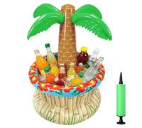 LATRAT Palmier gonflable avec refroidisseur de boisson, alimentation d'été de plage de sable, accessoire de décoration de piscine en plein air, ornement de vacances, organisateur de divertissement