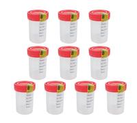 LATRAT Récipient Scellé à l'Urine de Tasse d'Échantillonnage En Plastique De 60ml Tasse d'urine, 10 Pièces, 60ml