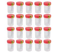LATRAT Récipient Scellé à l'Urine de Tasse d'Échantillonnage En Plastique De 60ml Tasse d'urine Avec Bouchon à Vis Convient Aux Adultes 20 Pièces pour usage médical en laboratoire