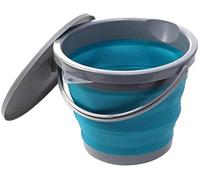 LATRAT Seau de 5 litres avec couvercle pliable, seau de nettoyage rond portable et pliable en plastique PP TPR matériau seau de pêche pour l'extérieur et l'intérieur