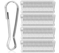 LATRAT Simplex Lot de 100 crochets de fixation pour bâche, fixation en acier inoxydable, avec boîte de rangement, compatibles avec mât de drapeau