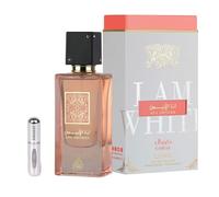Lattafa Ana Abiyedh Coral Eau de parfum 60 ml, parfum arabe unisexe longue durée, avec atomiseur rechargeable 5 ml, parfum citron, floral et doux (Ana Abiyedh Coral)