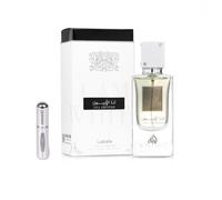 Lattafa Ana Abiyedh Eau de parfum arabe unisexe longue durée avec atomiseur rechargeable, parfum avec notes d'orange, poire, vanille, ambre et musc (Ana Abiyedh) 60 ml