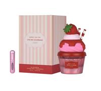 Lattafa Berry On Top Eau de parfum arabe unisexe longue durée, avec atomiseur rechargeable, parfum doux, fruité et crémeux avec notes de fraise, vanille et musc (Berry On Top)