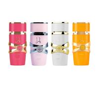 Lattafa Coffret 4 pi ces Eau De Parfum Spray pour femme (3,4 onces Yara + 3,4 onces Yara Moi + 3,4 onces Yara Tous + 3,4 onces Yara Candy)