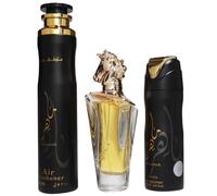 Lattafa - Coffret Cadeau Maahir - Eau De Parfum 100 Ml - Déodorant 200 Ml - Désodorisant 300 Ml -