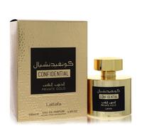 Lattafa Confidential Private Gold by Lattafa Eau De Parfum Spray (Unisex) 3.4 oz for Men