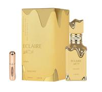 Lattafa Eclaire Banoffi Eau de parfum arabe unisexe longue durée avec atomiseur rechargeable, parfum doux et crémeux avec banane, vanille et praliné (Eclaire Banoffi) 100 ml