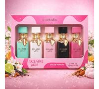 Lattafa ECLAIRE Coffret de Parfum Femme - Eau de Parfum 5×30 ml, Collection Florale et Fruitée