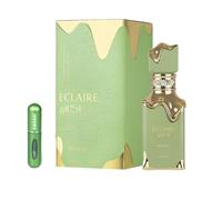 Lattafa Eclaire Pistache Eau de Parfum 100 ml | Parfum arabe unisexe longue durée comprenant atomiseur rechargeable 5 ml, parfum gourmand crémeux avec pistache et vanille (Eclaire Pistache)