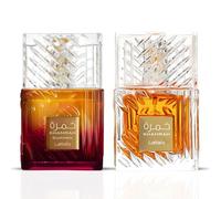 Lattafa Khamrah & Khamrah Dukhan Eau de parfum en vaporisateur 100 ml Deux icônes un duo intense, mystérieux et profondément indulgent
