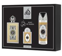 Lattafa Coffret cadeau Pride King Of Arabia EDP 100 ml + EDP 20 ml + DEO spray 200 ml pour homme