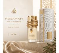 Lattafa Musamam White Intense Eau De Parfum 100ML Parfum de Musc Frais de Luxe Arabe Longue Durée Verre
