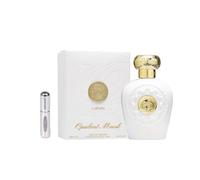 Lattafa Opulent Musk Eau de parfum arabe unisexe de longue durée avec atomiseur rechargeable, parfum oriental élégant avec notes de musc blanc, safran et ambre (Opulent Musk)