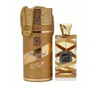 Lattafa - Oud Mood Elixir Notes de tête : Safran, muscade, cannelleNotes de cœur : Oud, bois de santal, daimNotes de fond : Vanille, ambreContenance : 100 mlVerre