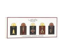Lattafa Pride Coffret cadeau Eau de parfum N°4 (5 x 20 ml) | Coffret cadeau de luxe pour homme et femme | Parfums arabes durables | Mini vaporisateurs de voyage