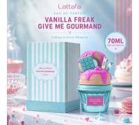 Lattafa/Vanilla Freak Give Me Gourmand Parfum 70ml, Cadeau pour les vacances, Pâques, Anniversaire Verre