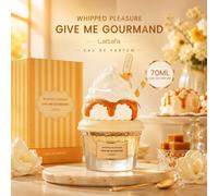 Lattafa/Whipped Pleasure Give Me Gourmand Eau De Parfum 70ML Cadeaux, Cadeaux d'anniversaire, Cadeaux pour la fête des mères Verre