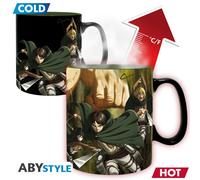 ABYstyle Mug thermo-réactif Attack on Titan Saison 3 (Eren) 460 ml – Produit officiel