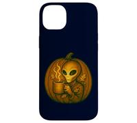 Latte à la citrouille et aux épices Alien Drinking Funny Fall Halloween UFO Coque pour iPhone 14 Plus