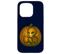Latte à la citrouille et aux épices Alien Drinking Funny Fall Halloween UFO Coque pour iPhone 15 Pro
