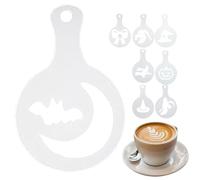 Latte Art Pochoir, Art Café pour Halloween, Moules Réutilisables pour Cuisine Restaurant Boulangerie Hôtel Pour Décorer Biscuits Pain Pâtisserie