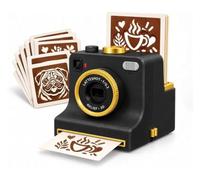 Latte Art Stencil Maker 3D Printed Coffee Printer for Drinks Desserts(Black)