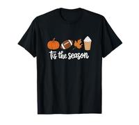 Latte automnal à la citrouille et aux épices, c'est la saison Fall Leaf Football T-Shirt