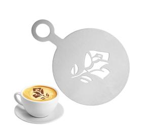 Latte-n - Forme de café - Motif flocon de neige - Rose et cœur | Décorations décoratives réutilisables en acier inoxydable pour chocolat chaud, Saint-Valentin