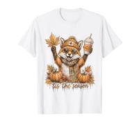 Latte Scribble à la Citrouille Fox C'est la Saison T-Shirt