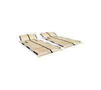 Lattenbodems 2 st met 28 latten 7 zones 80x200 cm3051423