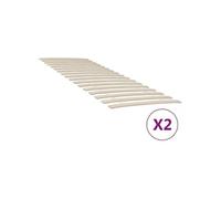 vidaXL Lattenbodems 2 st met 34 latten 70x200 cm3203719 Marron G