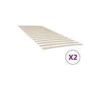vidaXL Lattes de sommier 34 lattes en bois pliables 2 pcs 90×200 cm
