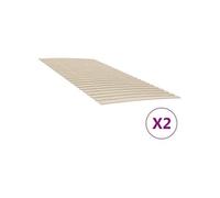 vidaXL Lot de 2 sommiers pliants – 48 lattes, 100 x 200 cm, style moderne