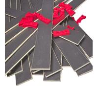 Lattes pour sommier - EBAC LITERIE - 30 lattes - Bois 7 plis - 680x68x8 mm - Noir Noir