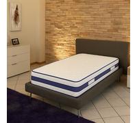 Lattex Blue Lot de 2 Matelas 2 x 80x200 Mousse Rembourrage 100% polesther - Hauteur 29 cm - Face Hiver avec Laine - Face été avec Lin - Soutien Ferme - (2_x_80_x_200_cm)