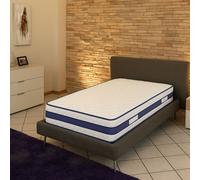 Lattex Blue Matelas 80x200 Mousse rembourrage 100 % polesther - Hauteur 29 cm - Soutien Très Ferme - Face Hiver avec Laine - Face été avec Lin - (80_x_200_cm)