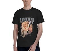 Lattos T-Shirt Full Width Men's Short Sleeved Casual Basic Classic Pullover Tees Manches Courtes(3X-Large)