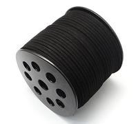 L'attrape-rêve 1 mètre de Cordon Plat Noir en Daim, Largeur 3 mm