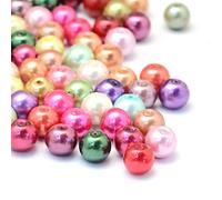 L'attrape-rêve lot de 250 perles rondes multicolores nacrées diamètre 4 mm