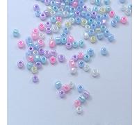 l'attrape-rêve perles de rocaille en verre multicolores avec reflets nacrés diamètre 3-4 mm