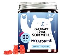 L'Attrape Rêve Sommeil - Sommeil naturel - 1mg de Mélatonine avec Vitamine B6 - 60 Unités (2 mois) - Sans sucre, Vegan - Bears with Benefits