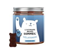 L'Attrape Rêve Sommeil - Sommeil naturel - 1mg de Mélatonine avec Vitamine B6 - 90 Unités (3 mois) - Sans sucre, Vegan - Bears with Benefits