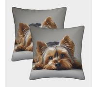 Latwerio Housse de Coussin 40x80 cm Chien Lot de 2 Housse Coussin Animal 3D Impression Taie d'oreiller Décoratif pour Chambre, Canapé, Chaise, Lit, Taie Oreiller Doux Lavable D2479