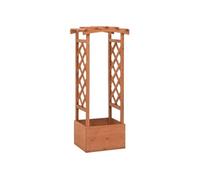 Cache-pots vidaXL Jardinière à treillis avec arche 49x39x117 cm Bois de sapin